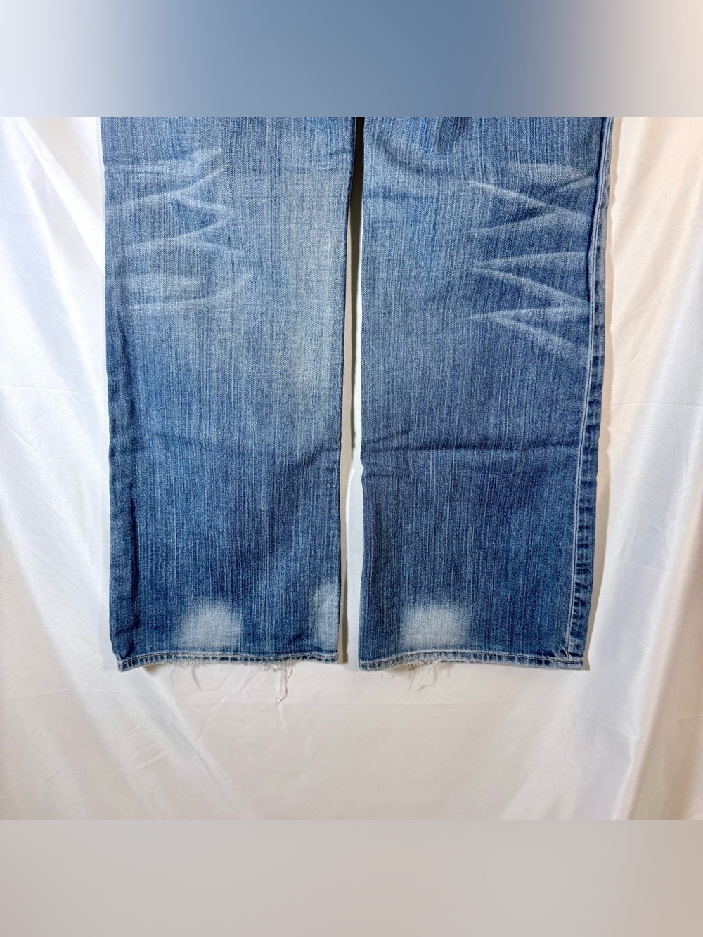 Big Star “Maddie” Mid Rise Boot Cut Distressed Light Wash Jeans With Whiskering - Picture 7 of 16